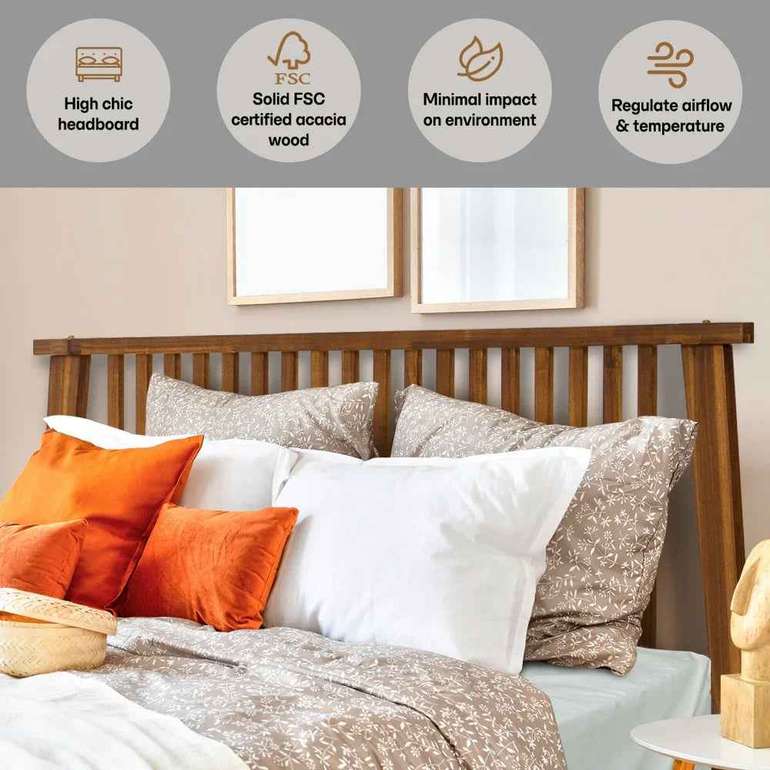 Acacia Kaylin Deluxe Wood Platform Bed Frame for Stylish Bedrooms