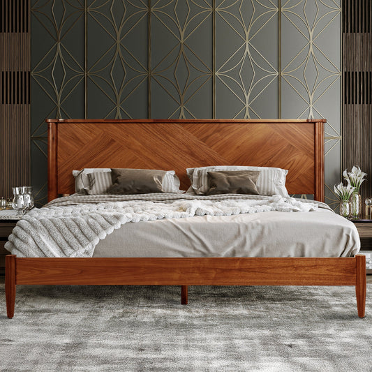 Rorns Panthera Platform Bed Frame With Headboard for Ultimate Comfort